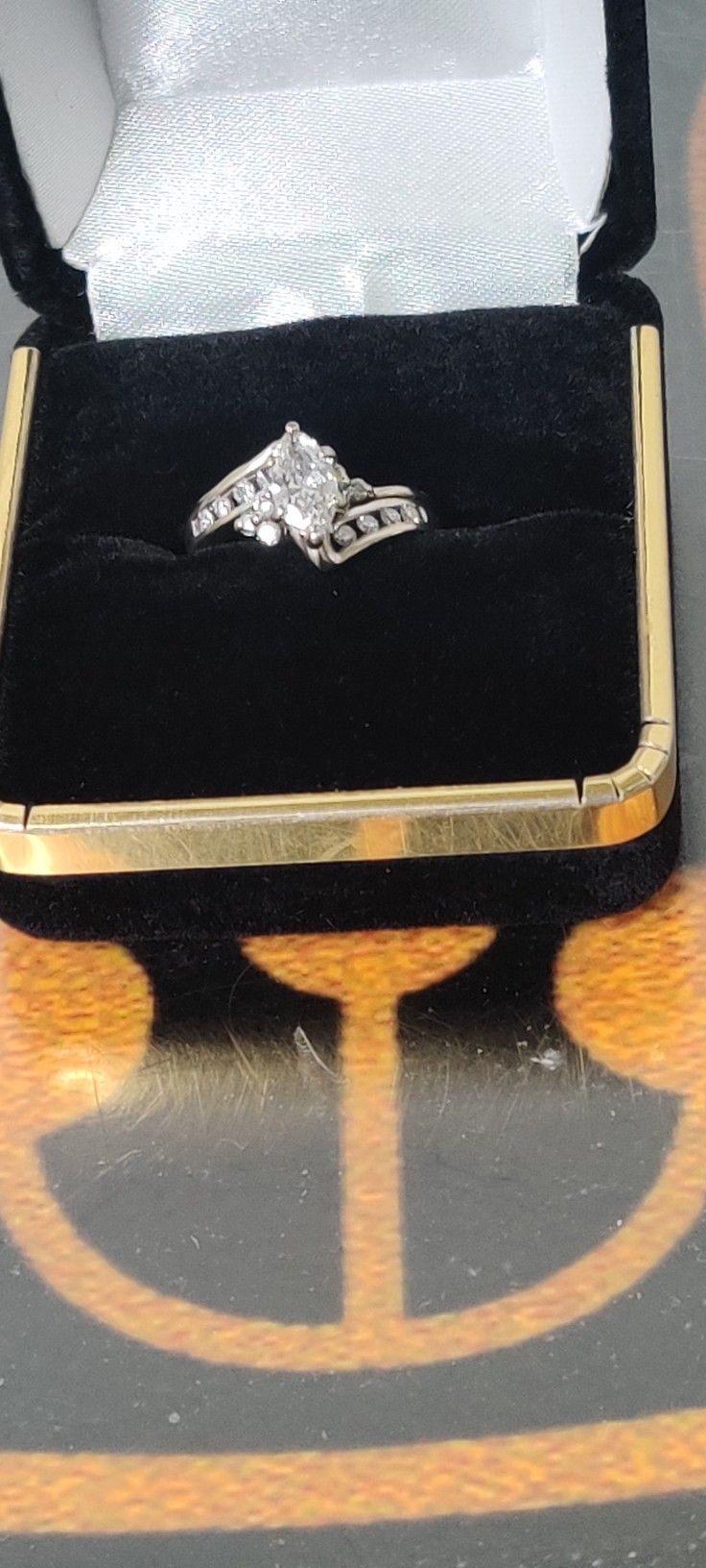 Diamond Wedding Set Marquise Cut 
