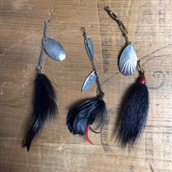 GM Skinner & Hildebrandt Vintage Fishing Feather Spinner Lures 