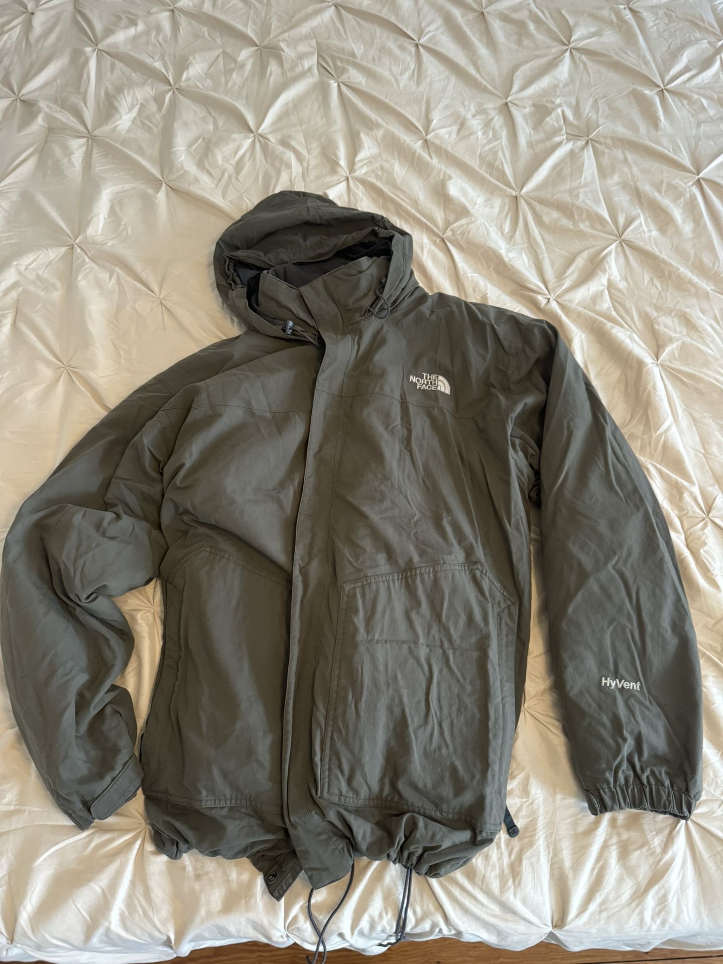The North Face 550 Hyvent Dark Green Parka Jacket Goose Down Puffer