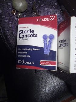 LEADER STERILE LANCETS 2boxes Of 100 Ea.