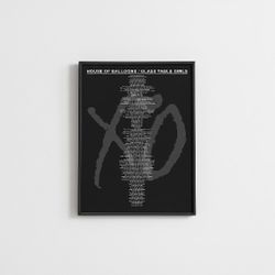 The Weeknd Frame Glass table Girls/ House Of Balloons