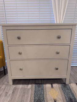 White IKEA HEMNES 3-Drawer Dresser
