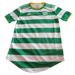 Celtic FC Adidas Aeroready Striped Green White Jersey Tee
