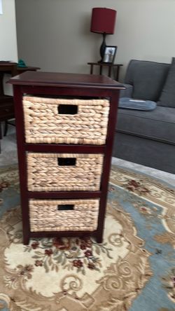New wicker three draw cabinet