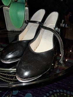 Black Dance Shoes Size 9  1/2  25.00