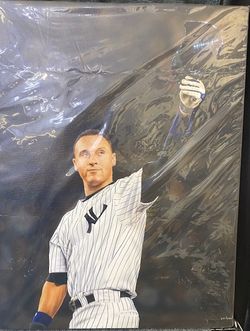 Derek Jeter NY Yankees 21x28 Limited Edition Giclee Canvas 25/250 COA by Armando Villarreal
