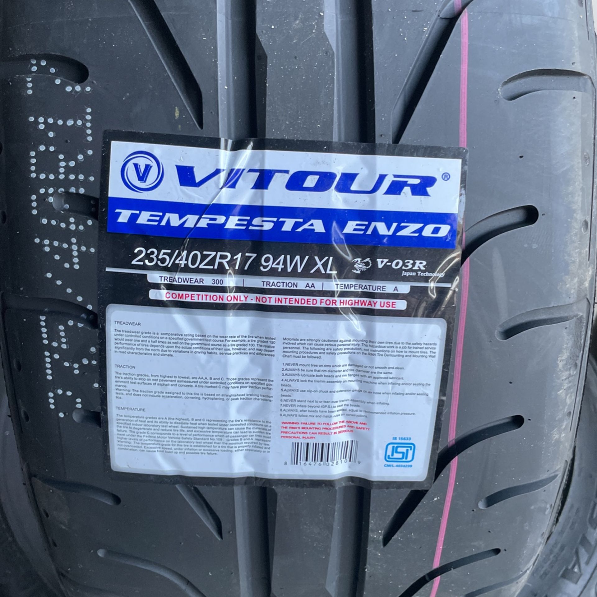 235/40r17 VITOUR V-02R/ Weds 送料込 【公式通販】 235/40r17 VITOUR V-02R/ Weds 送料込 【公式通販】