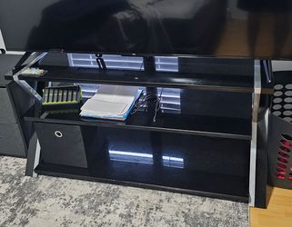 3 tier glass tv stand
