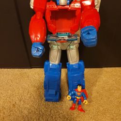 Imagine x robot with imagine that superman