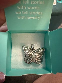 Origami owl, filagree, butterfly necklace charm Origami owl, filagree, butterfly necklace charm