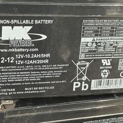 7 MK Rechargeable 12V Batteries