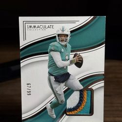 2023 Immaculate Tua Tagovailoa 4-Team Color Patch /99 Dolphins QB