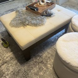 Beige Ottoman Coffee Table