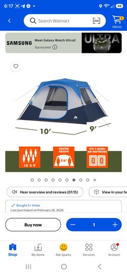 Ozark Trail 6-Person Instant Cabin Tent