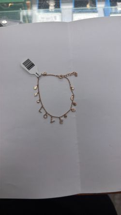 14K Rose Gold Bracelet with “L-O-V-E” Letters
