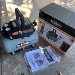 3 Gallon 1/3 HP 110 PSI Oil-Free Air Compressor