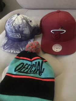 Snap backs and beanie