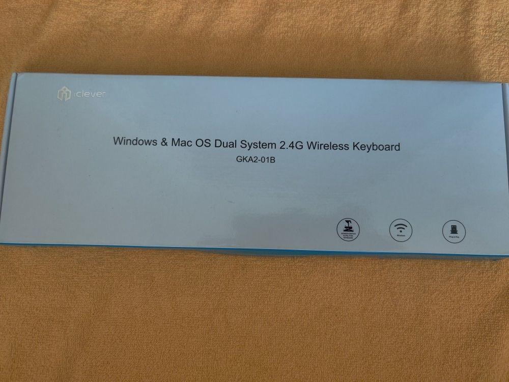 iClever GKA2-01B Windows & Mac OS Dual System 2.4G Wireless Keyboard