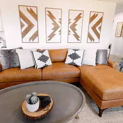 Leather sectional couch