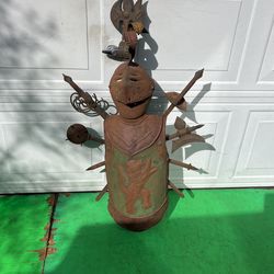 Vintage Armor Metal Wall Sculpture 