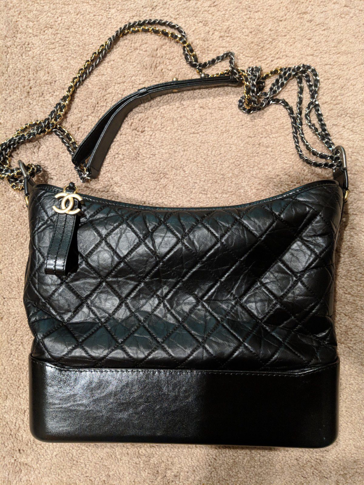Authentic CHANEL GABRIELLE Large Hobo Bag Black for Sale in