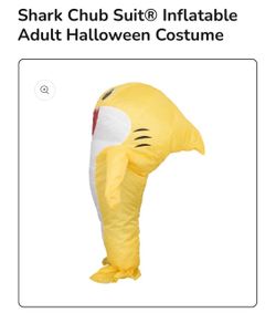 Yellow shark inflatable costume