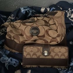 Coach Purse And Matching Wallet
