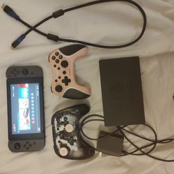 Nintendo Switch With Dock And 2 Controllers