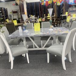 7 Pc Dinning Table Set $999