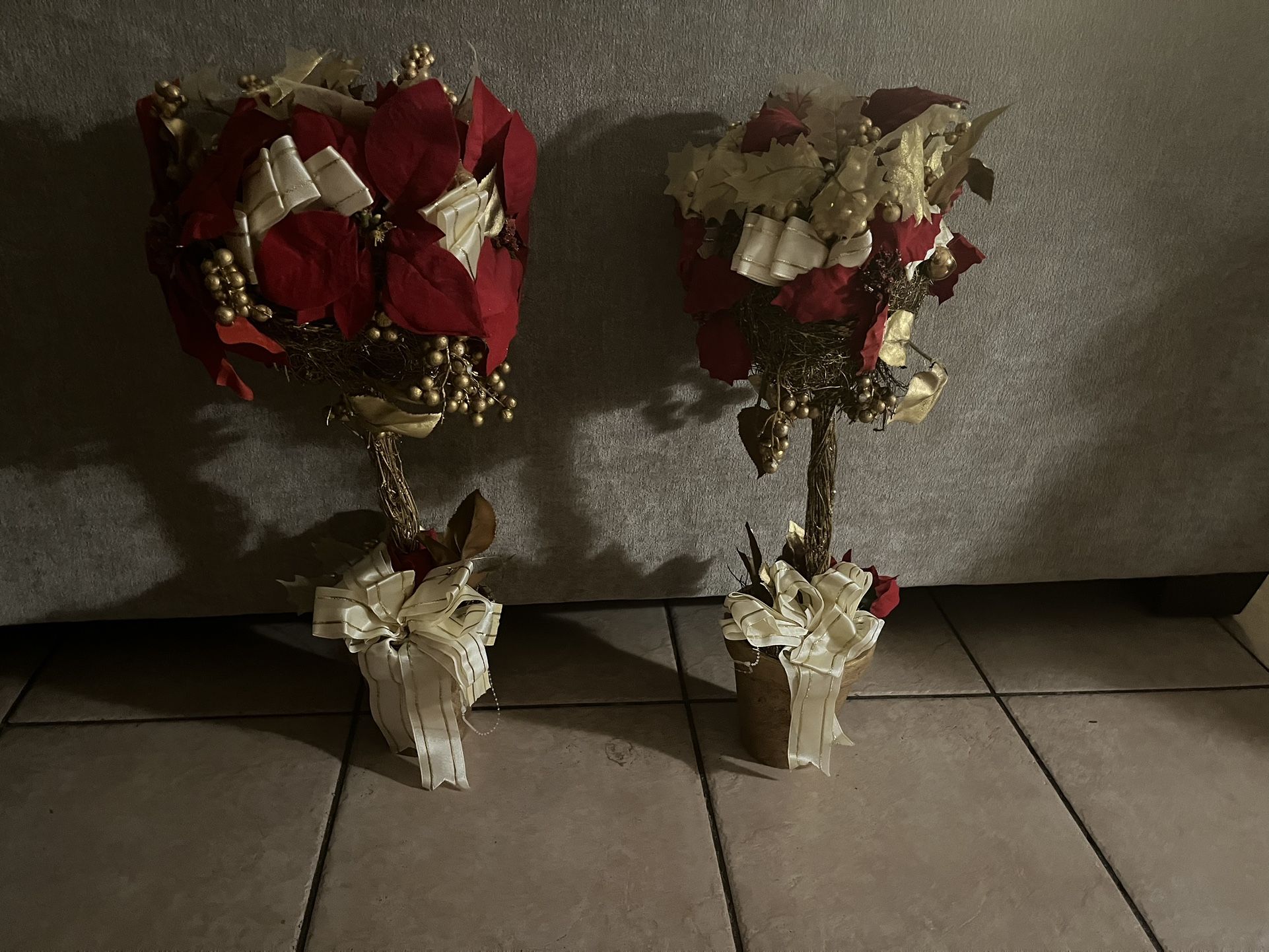 Standing Christmas Plant Decor