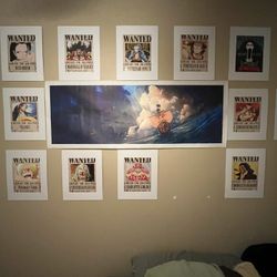 One Piece Animé WANTED Poster SIGNS