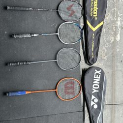 Badminton Rackets Plus Bags