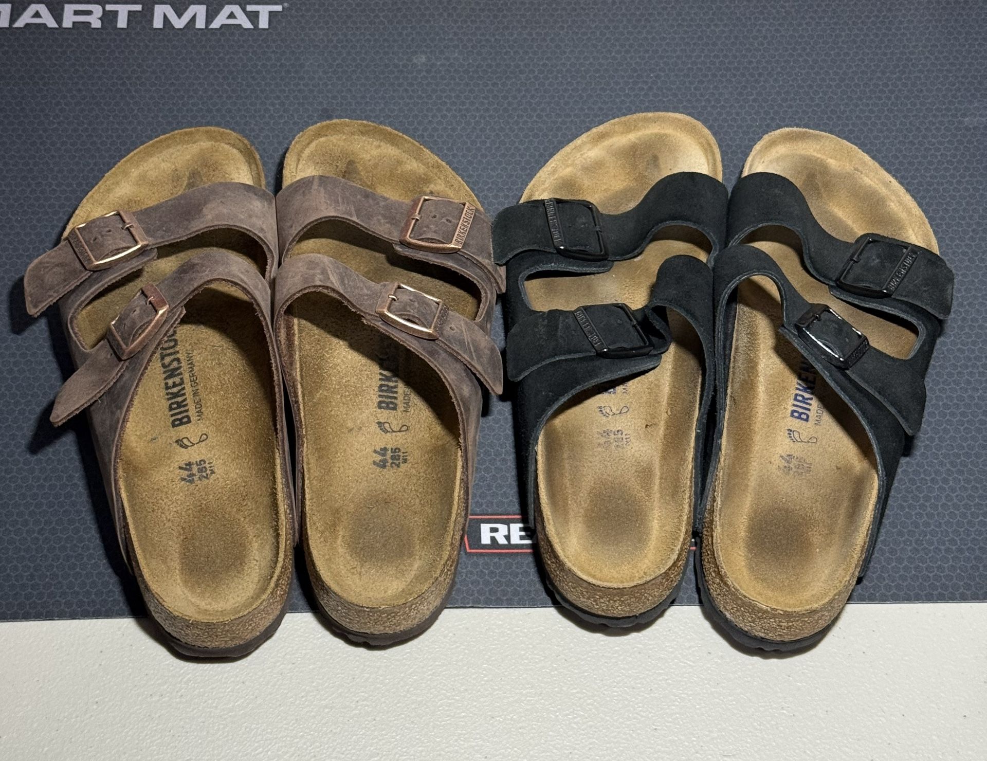 2 Pairs Birkenstocks Sandals Size 44 Mens 11