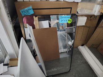 Medicine cabinet 24 x 36 black frame inside or outside wall right or left aluminum