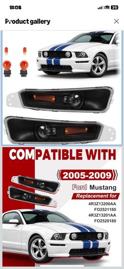 Front side marker lights for Ford Mustang 2005-2009