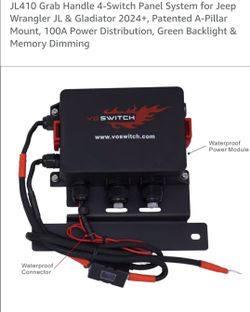 Voswitch JL410 4-Switch Panel System for Jeep Wrangler