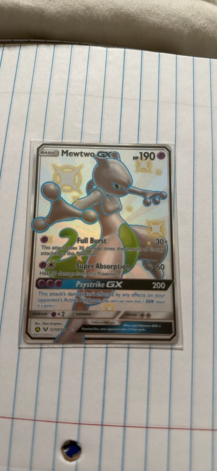 Pokémon Card Mewtwo Gx