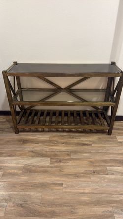 Brass console table