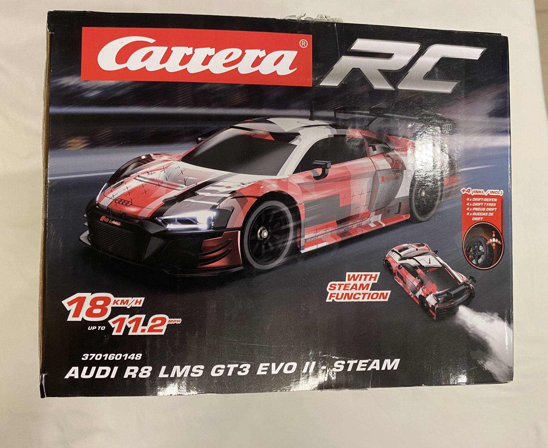 CARRERA RC (contact info removed)48 Audi R8 LMS GT3 evo II “Steam” 1:16 — Parts Or Repair