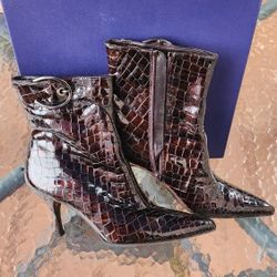 Stuart Weitzman Croc Boots