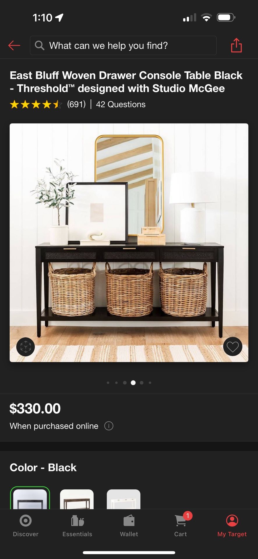 Drawer Console Table 