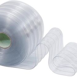 Plastic Vinyl Replacement Strip Curtain 50 feet Length x 8” Width x 0.08” Thickness