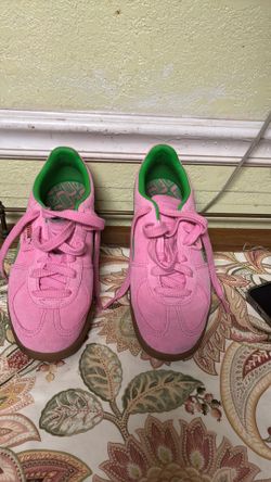 Puma Palermo Special Pink Green Suede Women’s 8