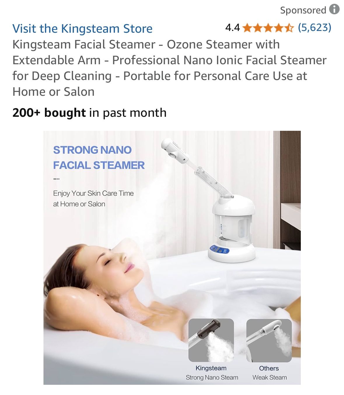 Brandnew Kingsteam Facial Steamer Retail Value $59.98 + Tax Kingsteam Facial Steamer - Ozone Steamer with Extendable Arm - Professional Nano Ionic Fa