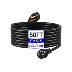 219}**Welder Extension Cord, 30 Amp 50 ft, Extension Cord for Portable Welders, NEMA 6-50P, 10/3 AWG, 250V, 7500W Heavy Duty Pure Copper Welder Cable,