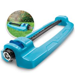 Aqua Joe SJI-OMS16 Oscillating Sprinkler, Metal Base, 3600-Sq Ft Coverage.