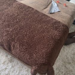 Ottoman (Brown Suede)