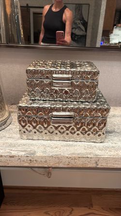 Z Gallerie Decorative Storage Boxes – Set of 2