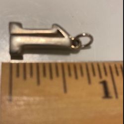 Vintage Silver Colored #1 Charm For Necklace Or Bracelet 