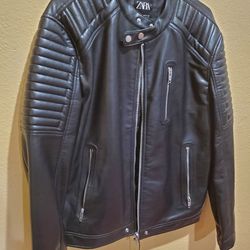 Zara Foux Leather Jacket 